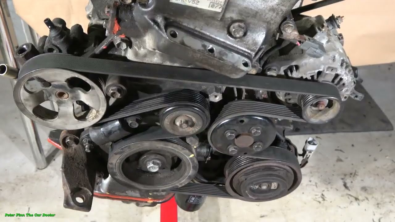 How to replace the serpentine or drive belt Toyota Camry 2.4. 2AZ-FE engine.  Years 2002 to 2009