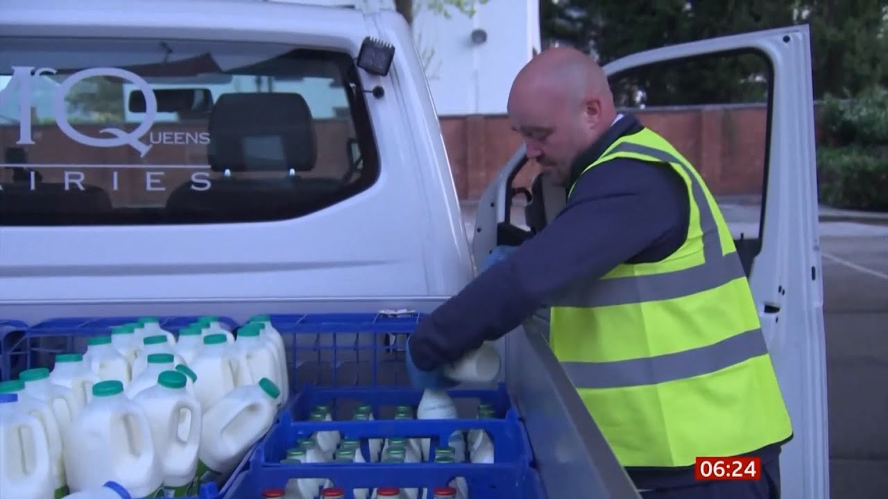 Coronavirus (Covid-19) Milkman resurgence & a lifeline (UK) - BBC News - 19th April 2020 b