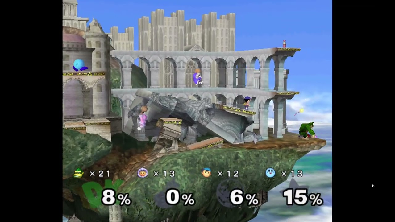 Super Smash Bros Melee Gameplay Team Battle and other Part 11