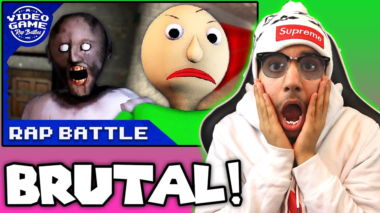 Baldi's Basics vs. Granny - Video Game Rap Battle | Reaction!