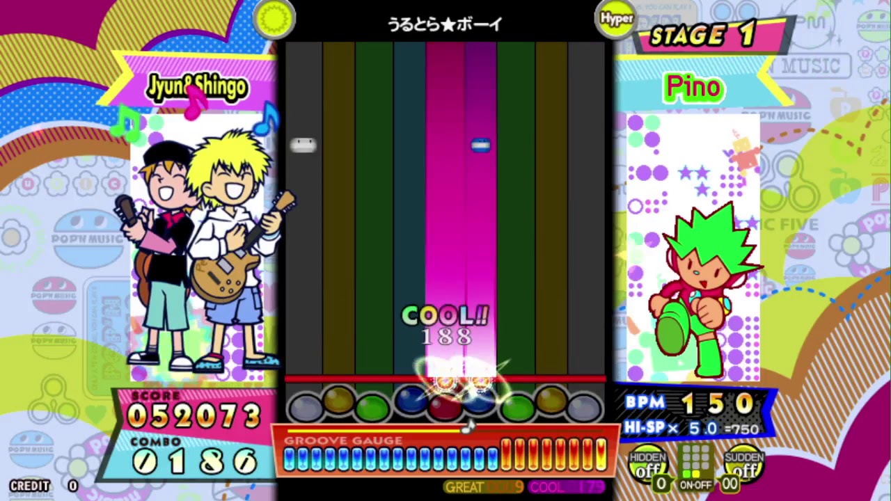[POP'N MUSIC] テクノカヨウ - うるとら★ボーイ (H)