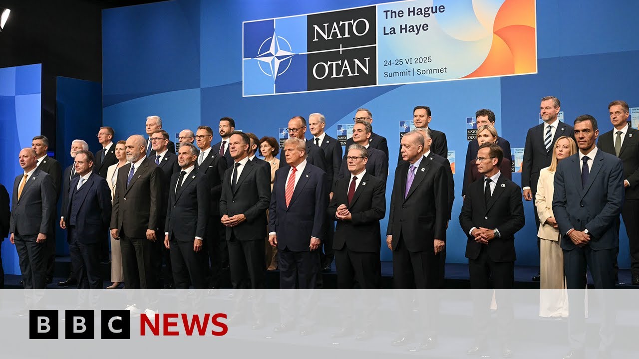 Nato members confirm defence and security spend to hit 5% of GDP by 2035 | BBC News