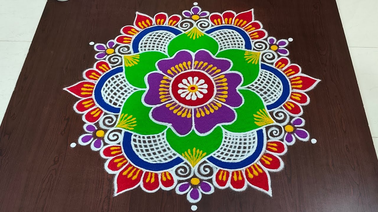 5&times;3dots beautiful sankranti chukkala muggulu🌷|easy sankranti rangoli|Pongal kolams#Rang Kaa Rangoli