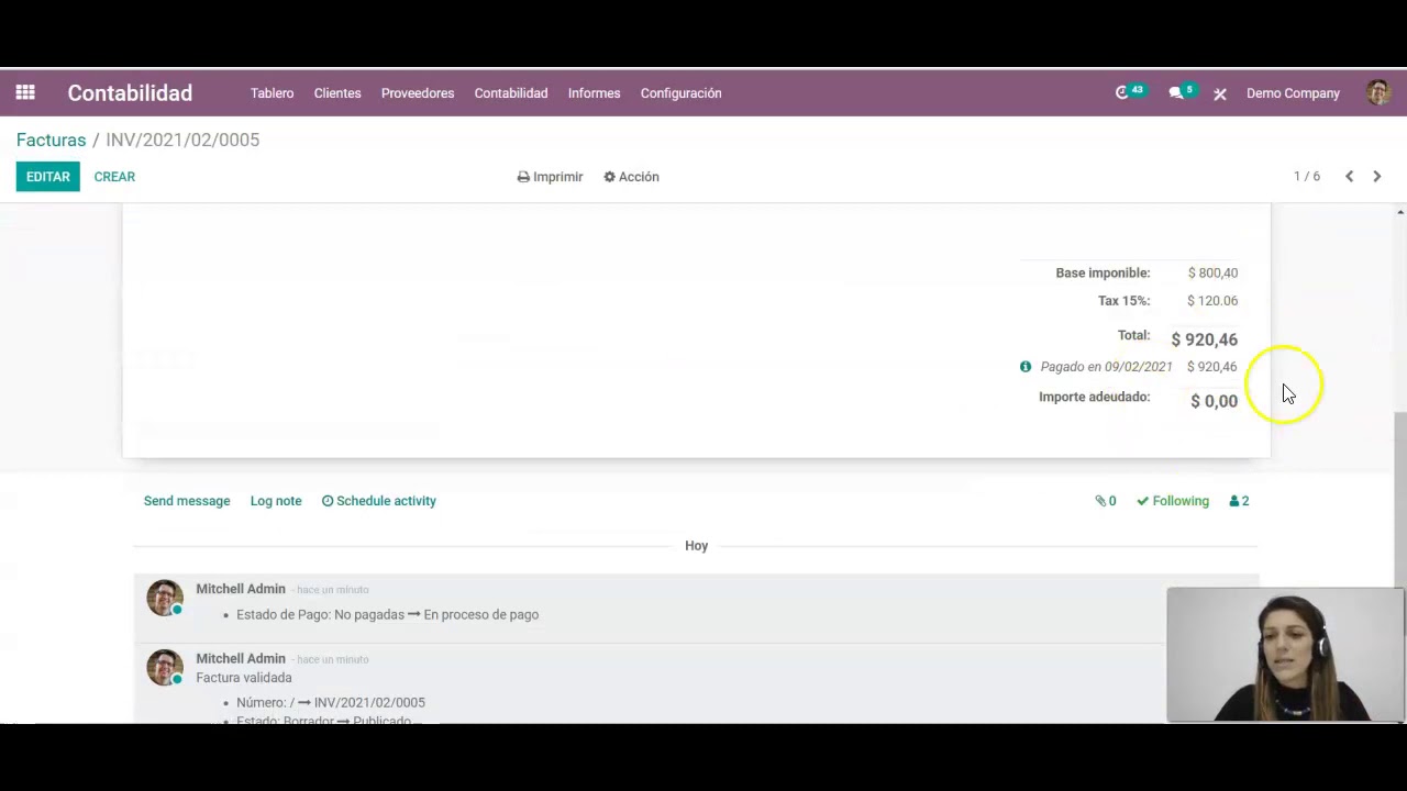 Cómo hacer devoluciones en Odoo - Factura rectificativa