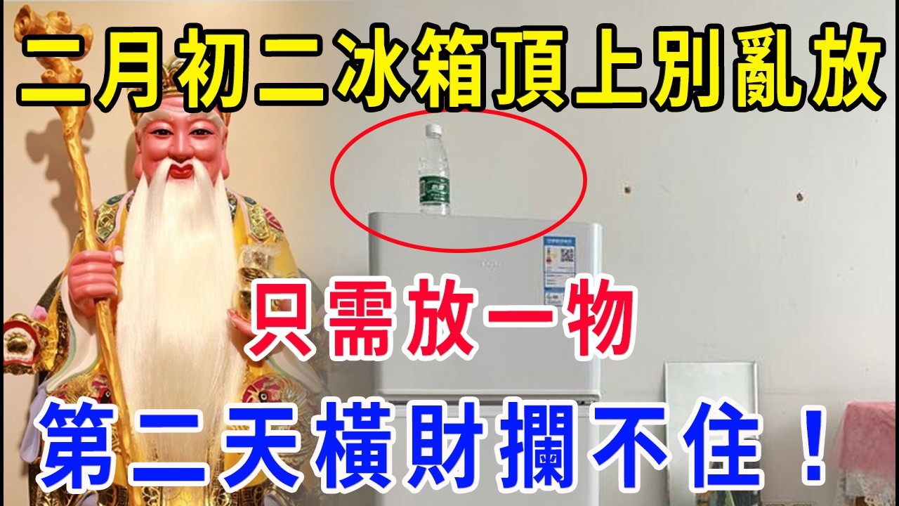 真的准！二月初二「龍抬頭」！冰箱頂上別亂放，只需放一物，第二天橫財攔不住！
