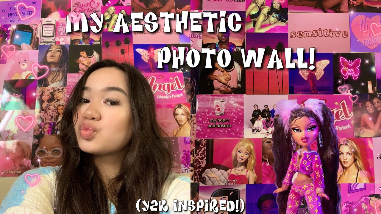 my aesthetic photo wall! (y2k inspired!)