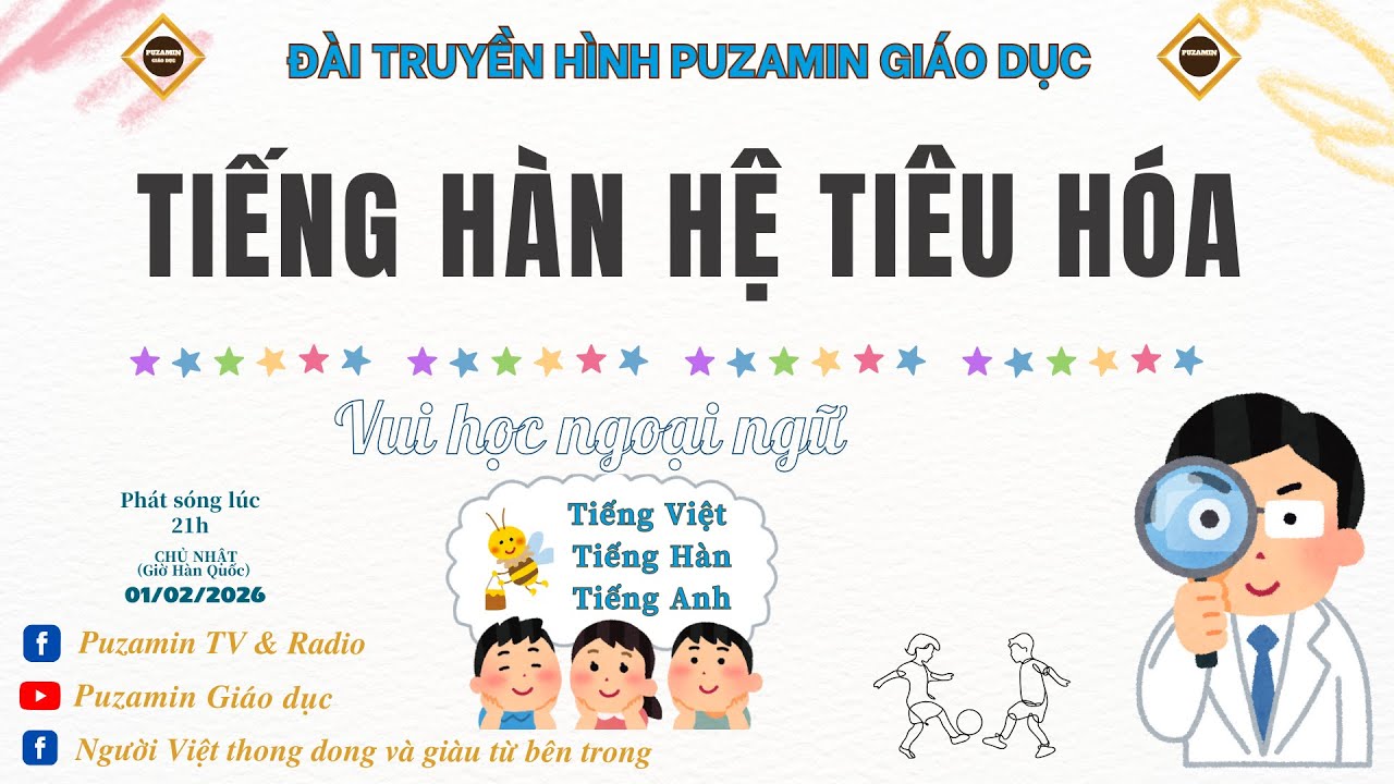 Tự Học Tiếng Hàn Y Tế | Chủ Đề Hệ Tiêu Hóa