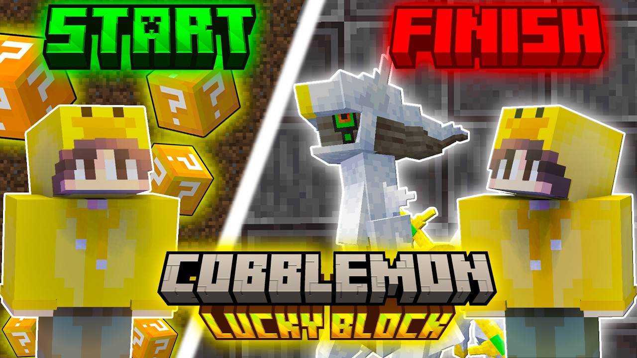 LUCKY BLOCK Cobblemon Race VS Youtubers!