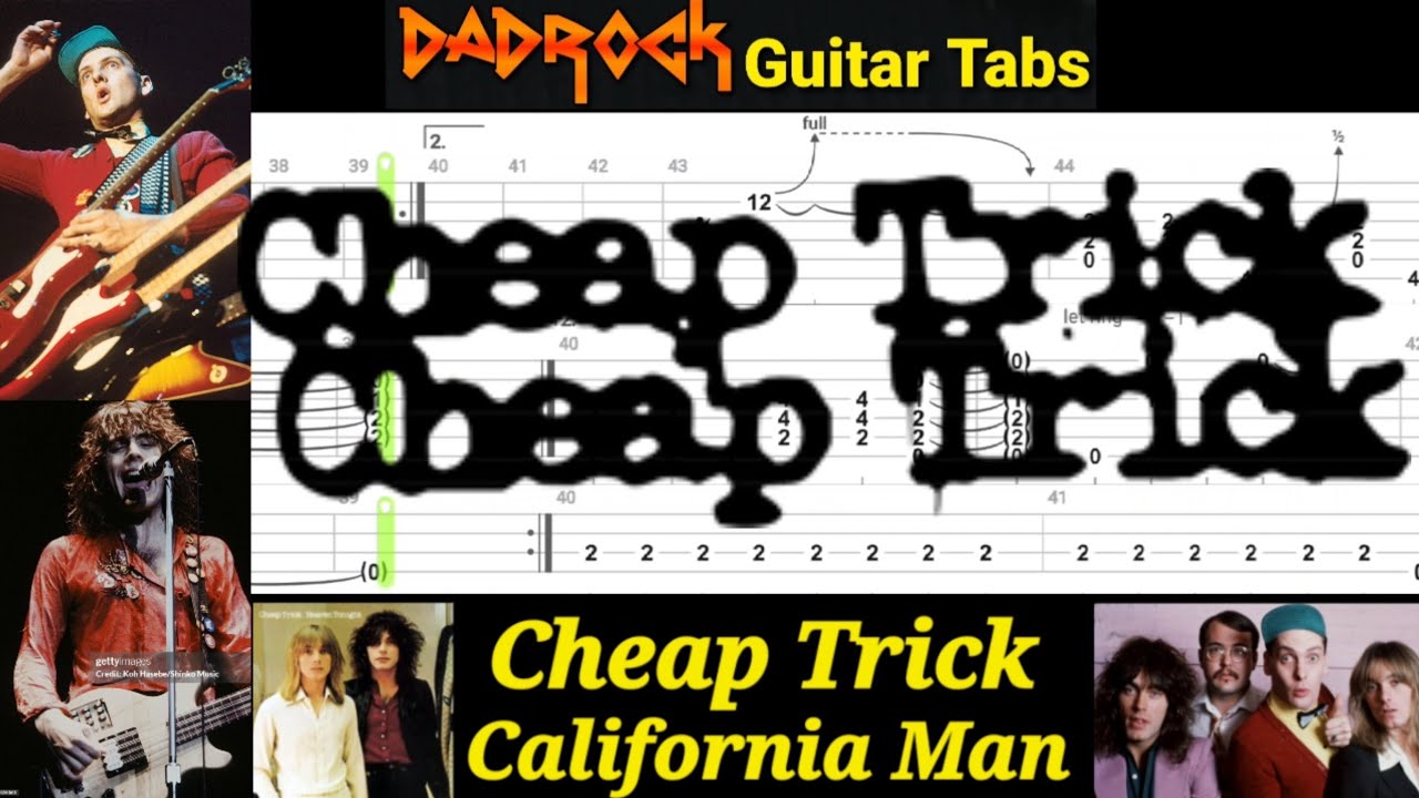 California Man - Cheap Trick - Guitar + Bass TABS Lesson