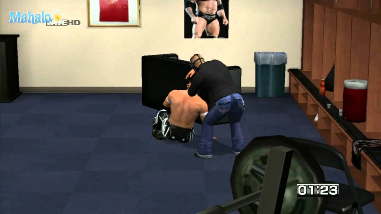 Smackdown Vs Raw 2011 - Road to Wrestlemania - Rey Mysterio Vs Evan Bourne Backstage