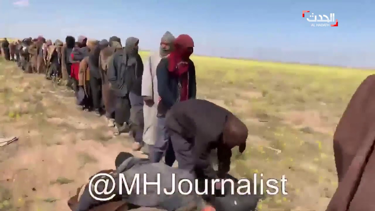 أطول طابور لعناصر داعش يستسلمون في الباغوز