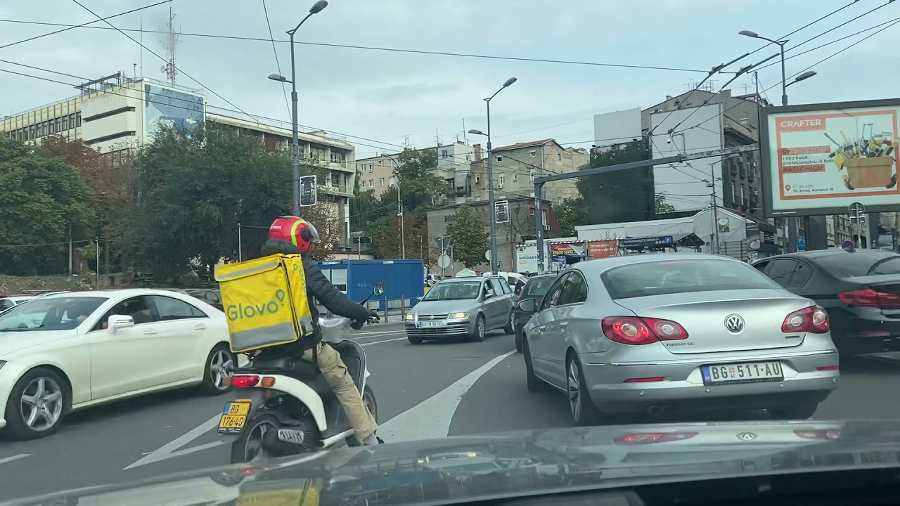 Beograd, voznja, centar - hotel Moskva - Slavija - Cubura - Neimar