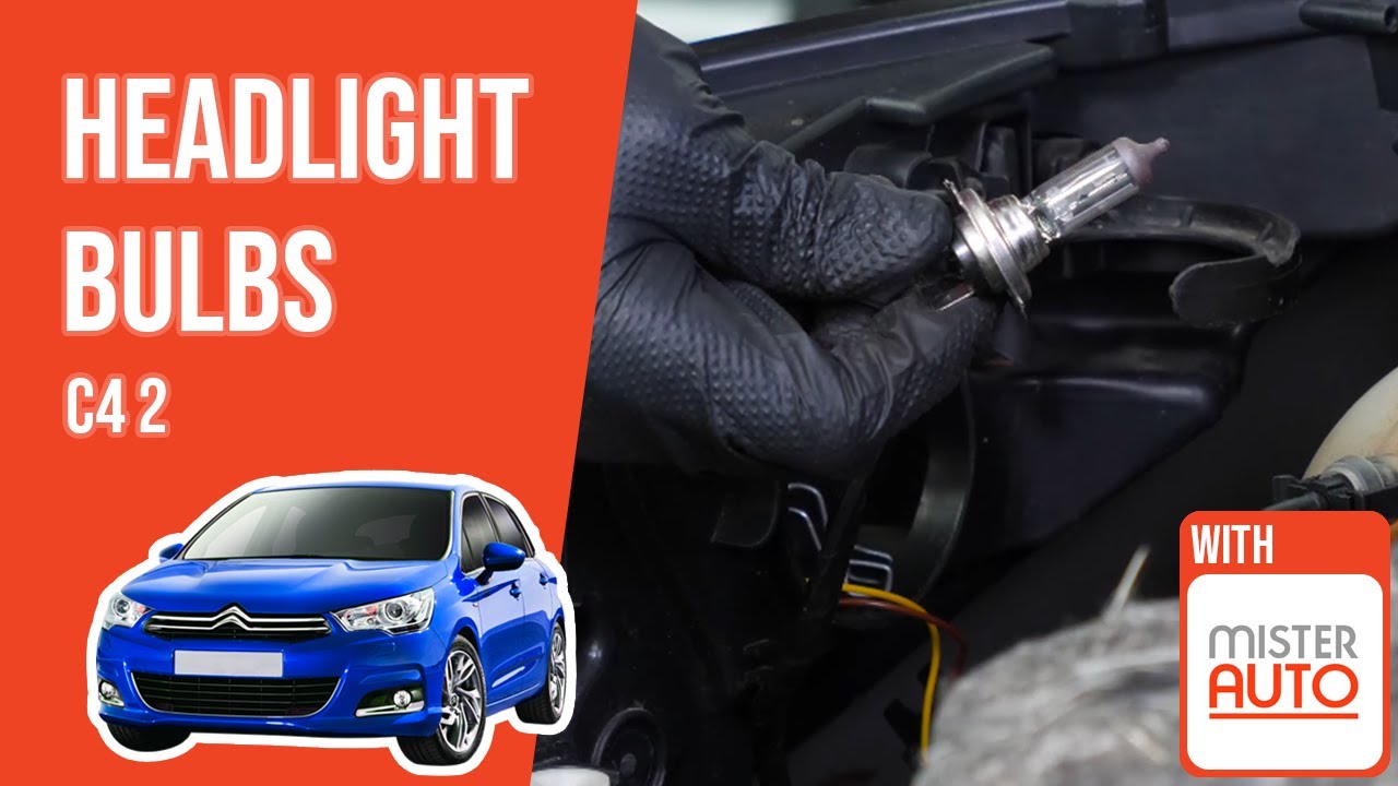How to replace the headlight bulbs Citroën C4 mk2 💡
