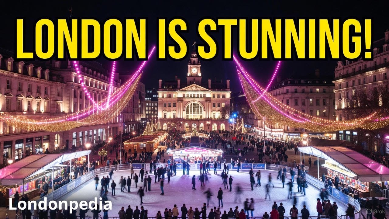 London Christmas 2025 Will STUN You! Ice Skating at Leicester Square at Night 🎄✨