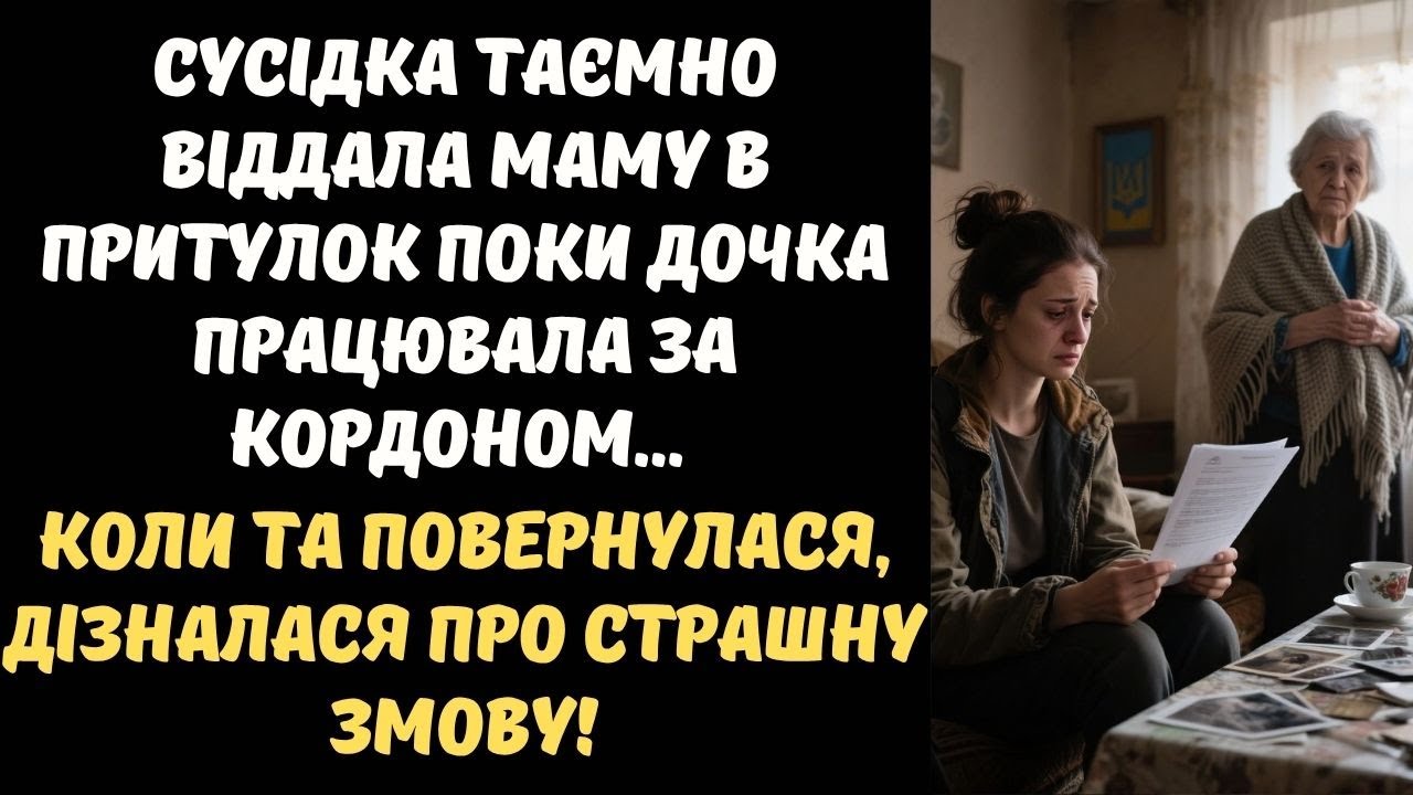 СУСІДКА ЗАБРАЛА МАМУ В ПРИТУЛОК ПОКИ Я БУЛА НА ЗАРОБІТКАХ... КОЛИ ПОВЕРНУЛАСЯ....