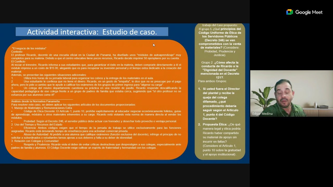 EDUCACIÓN PREESCOLAR A23 (ÉTICA PROFESIONAL - EDGAR MEDINA) RECURRENTE