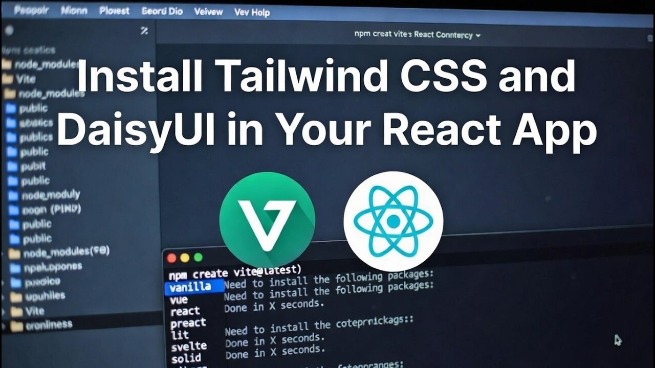 Install Tailwind CSS and DaisyUI in Your React App