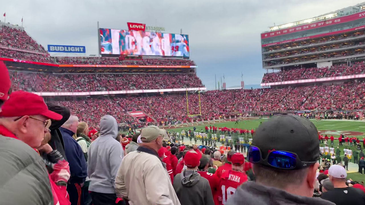 NFC Championship - Packers vs 49ers - Player Intro / Anthem / Kickoff