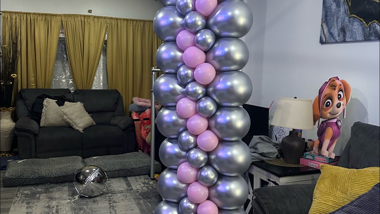 DIY flat balloon wall column tutorial