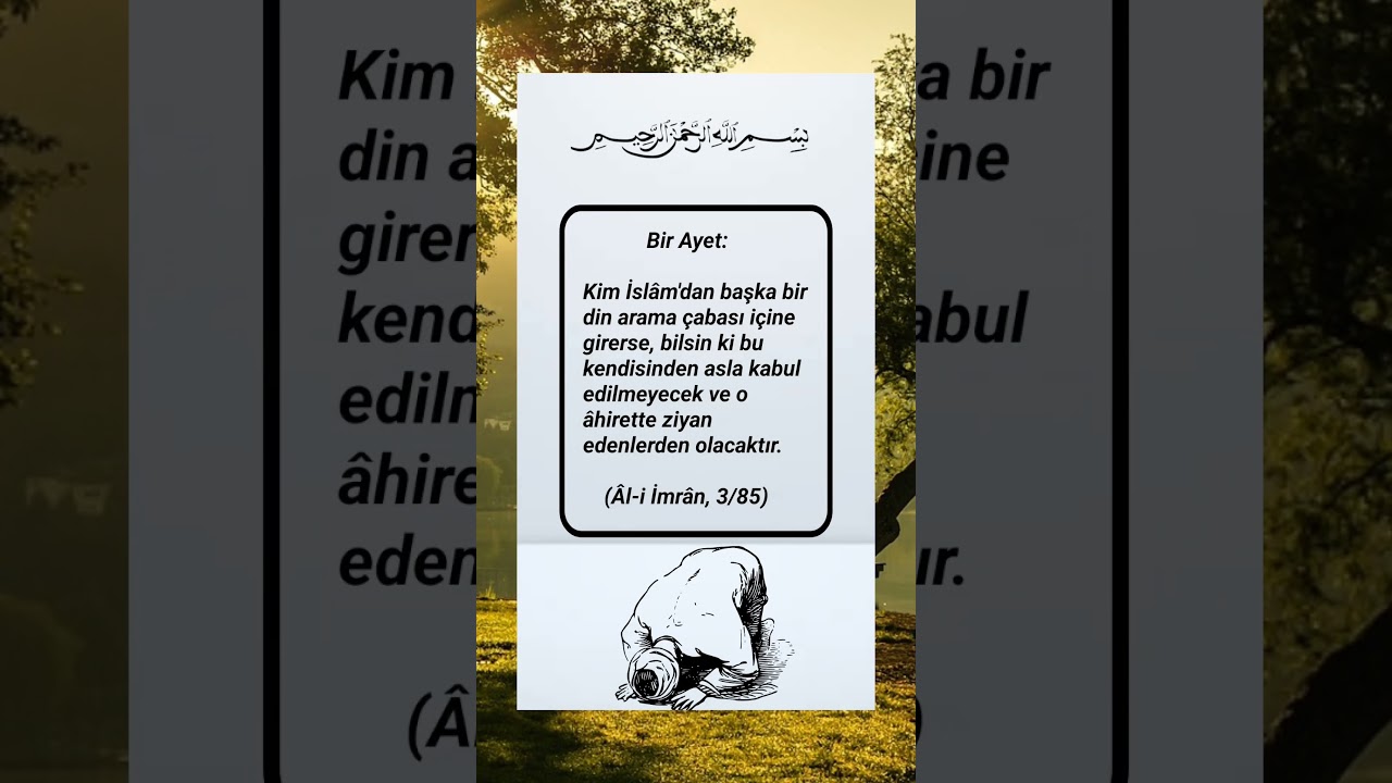 Bir ayeti kerime. #dinis&ouml;zler #islam #dinivideolar #youtube #ayet