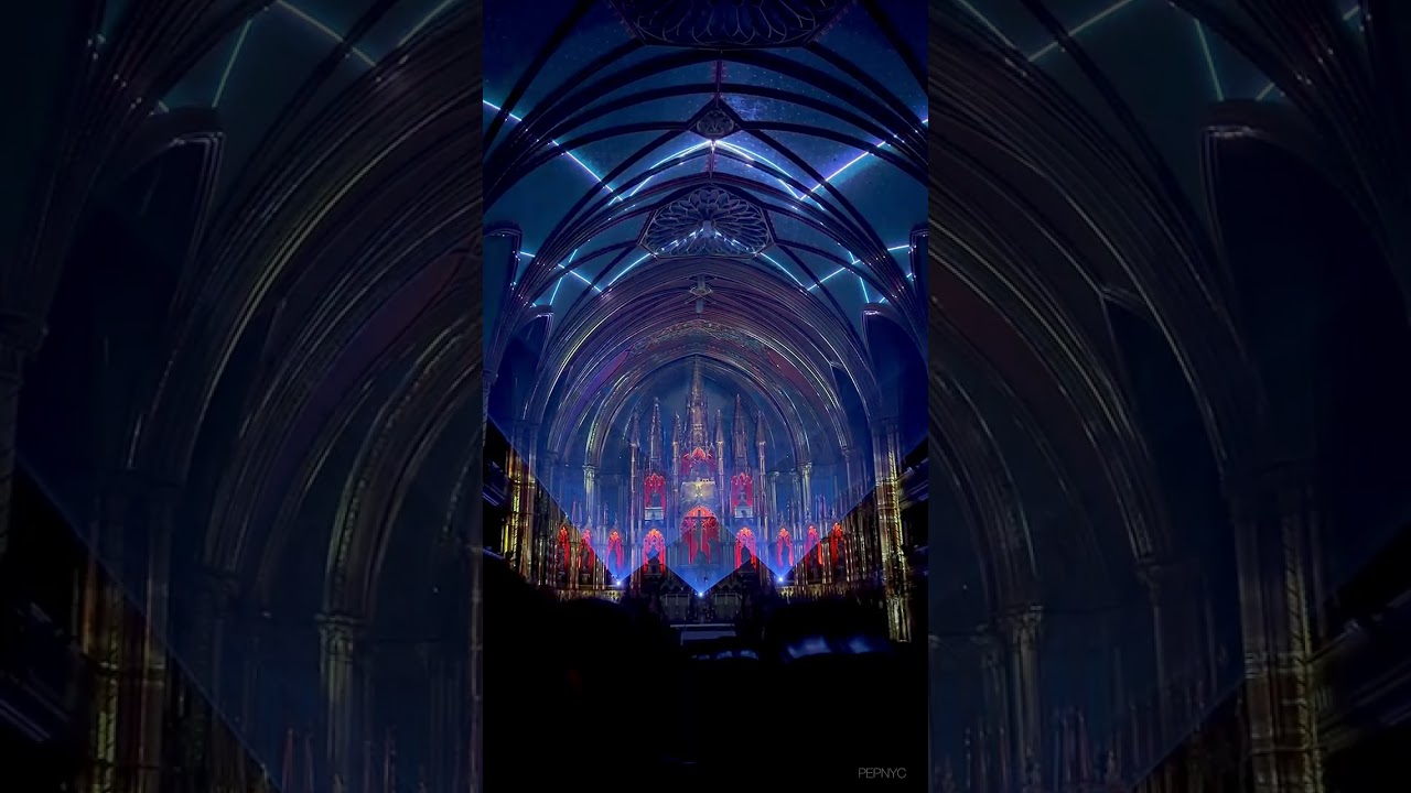 AURA NOTRE-DAME BASILICA MONTRÉAL #theauraexperience #notredame #montreal #canada #lightshow #aura