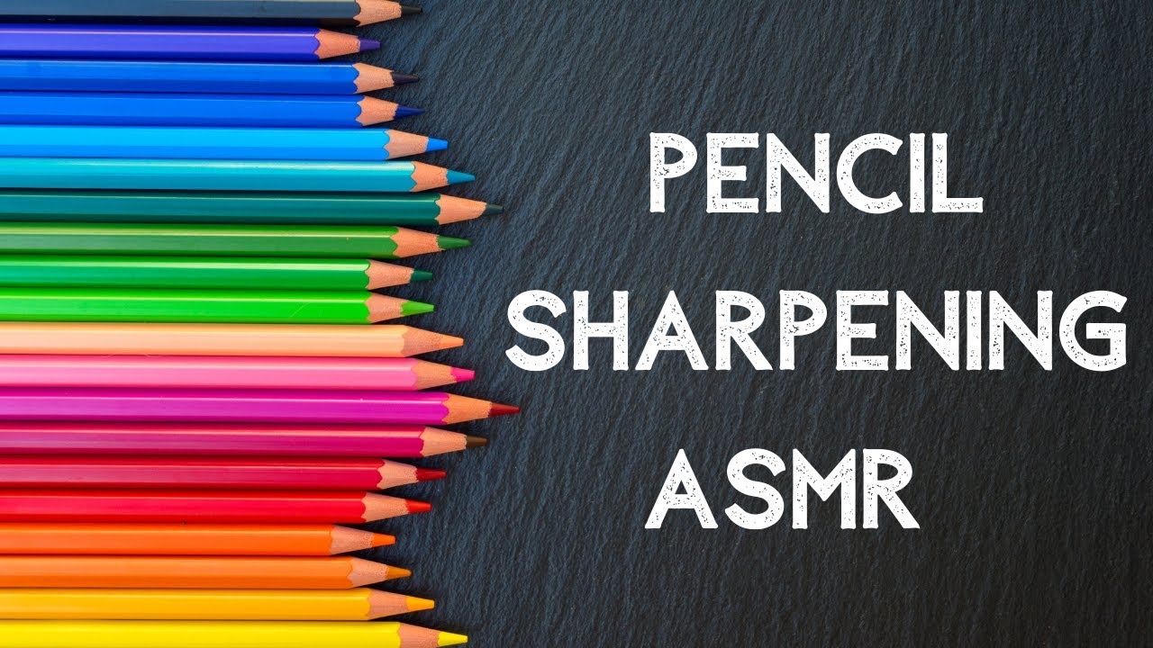 NO TALKING ASMR - pencil sharpener, trim pencils, gentle tingles