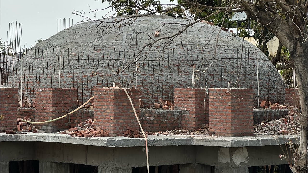 Temple dome making process 🧱🛕