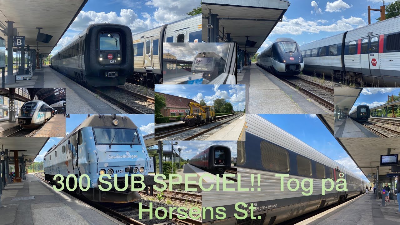 (300 SUB SPECIEL!!) Tog på Horsens St. | Trains at Horsens St. (The One And Only! + Tyfoner og mere)
