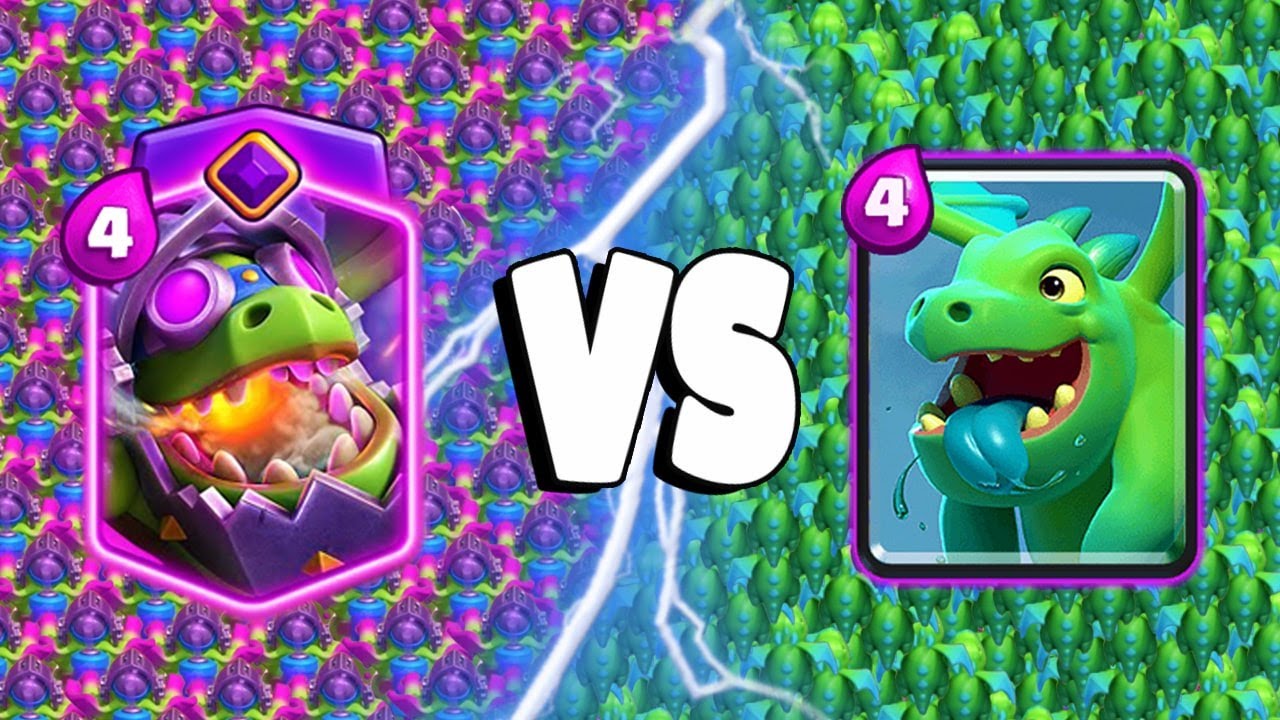 EVOLVED INFERNO DRAGON vs BABY DRAGON &ndash; Clash Royale Challenge