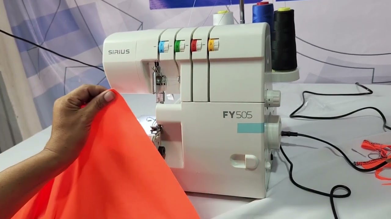 Tutorial de máquina Overlock domestica SIRIUS FY505 - Festón #overlock