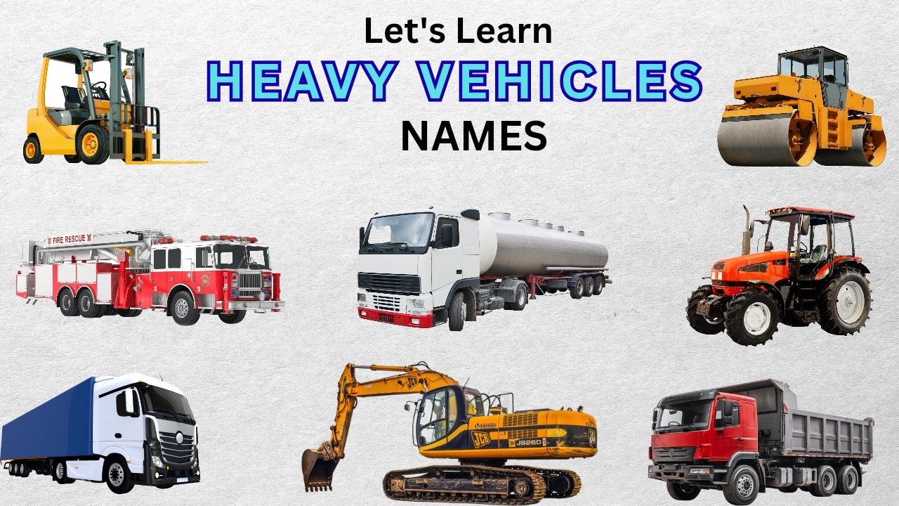 Names of Heavy vehicles | Heavy vehicles | Names of Heavy vehicles in English #learning #education