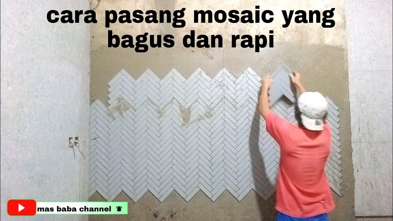 cara pasang mosaic dinding kamar mandi
