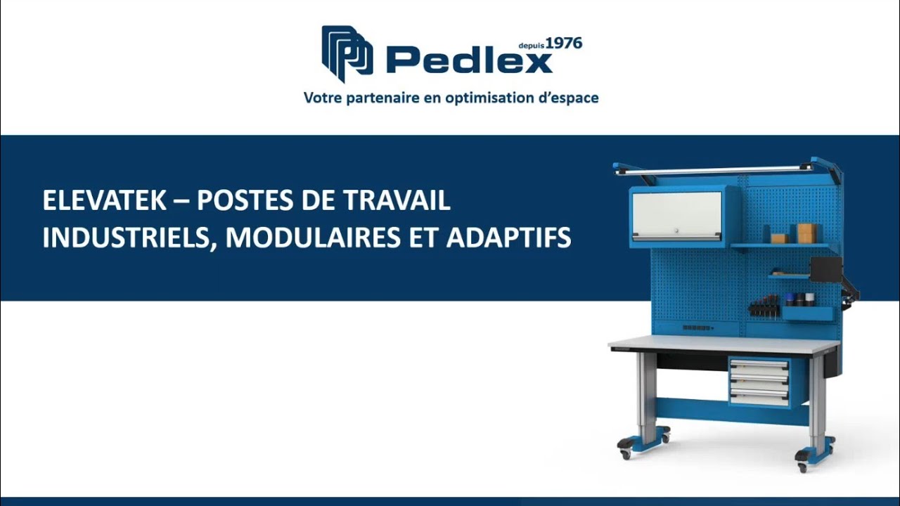 Webinaire: Les nouveaux postes de travail industriels ajustables ElevaTek, de Rousseau chez Pedlex
