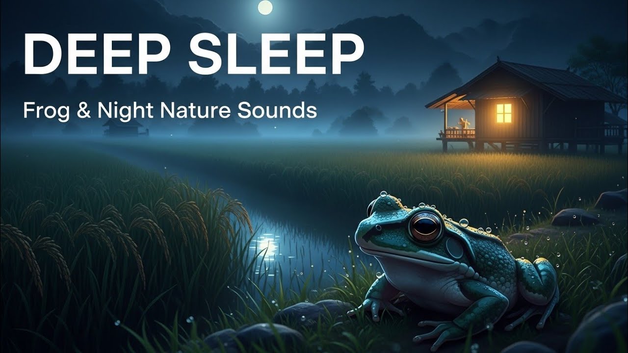Night by the Rice Fields | Real Frog Sounds for Sleep & Relaxation