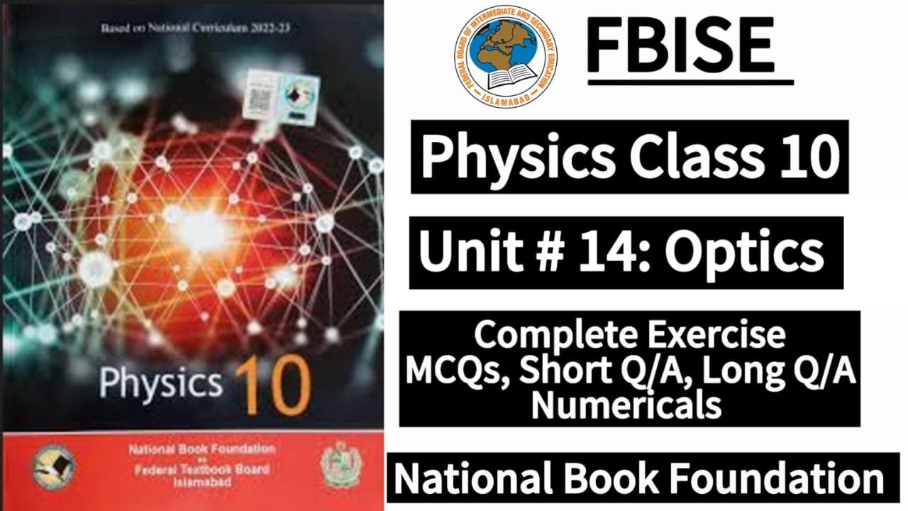 Class 10 Physics Unit 14| Optics | Complete Exercise | New Syllabus 2025|LearnOnlineWithAnum