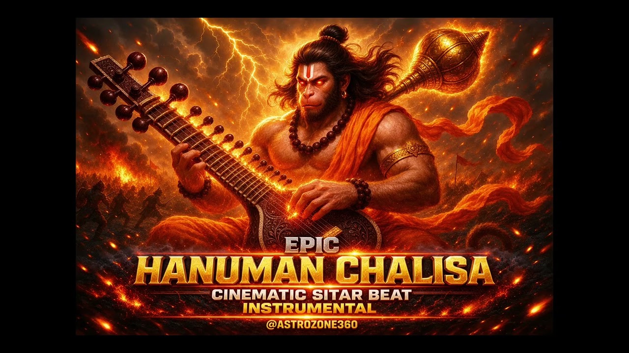HANUMAN CHALISA | CINEMATIC SITAR BEATINSTRUMENTAL  @aztrazone360