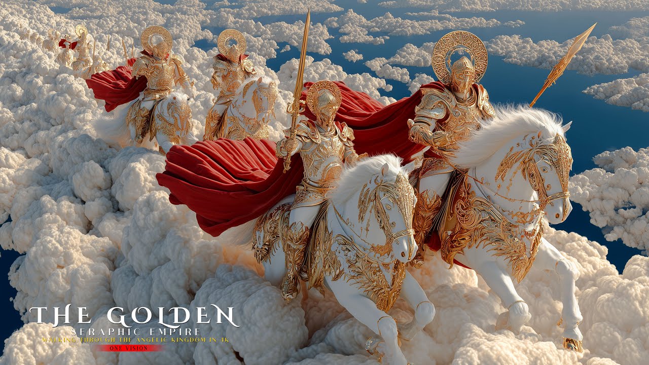 The Golden Seraphic Empire | Walking Through the Angelic Kingdom in 4K