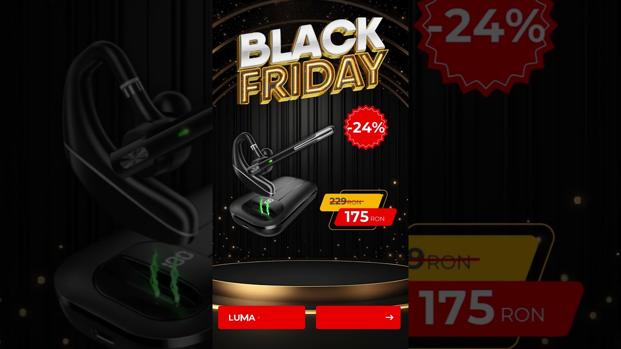 Smartwatch-uri și căști Bluetooth la jumătate de preț! 🕒 - Black Friday 2025 #blackfriday #lumaudio