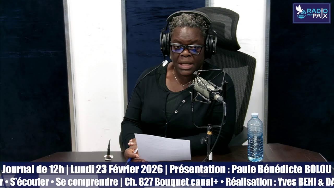 Journal de 12h | Lundi 23  Février 2026 | Paule Bénédicte BOLOU