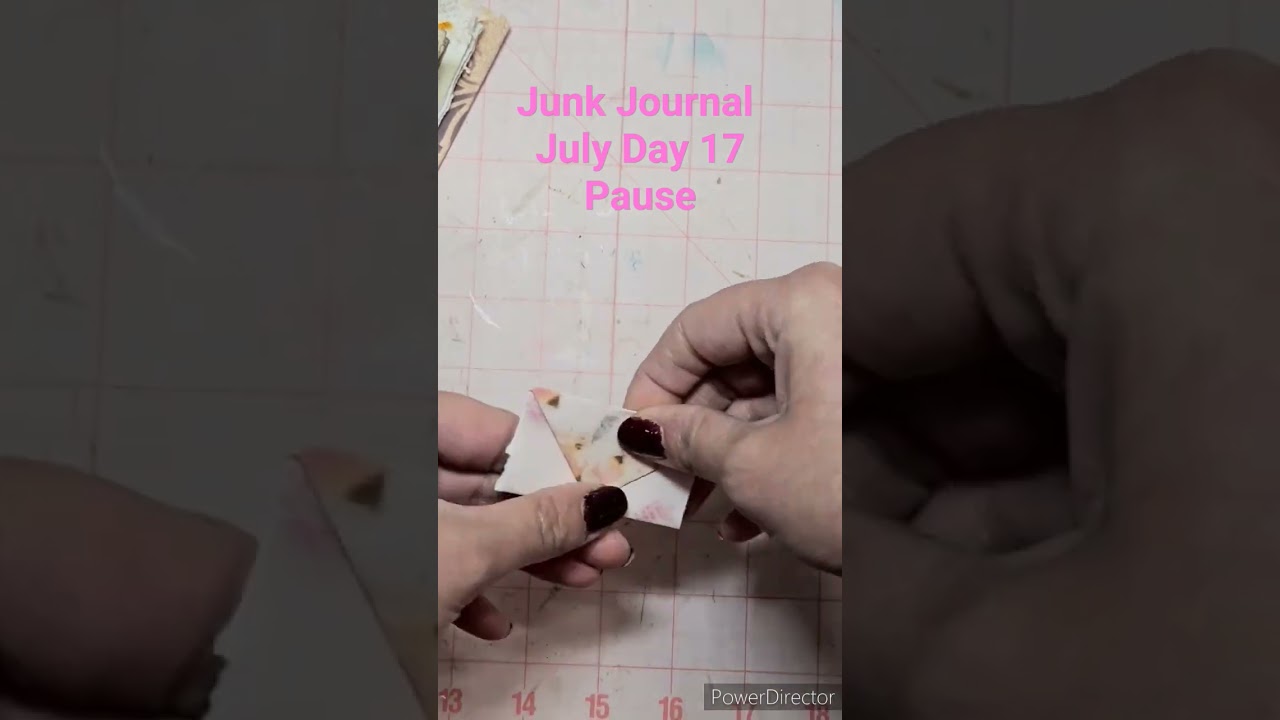 Junk Journal July Day 17 Pause Inspirational Quote Faux Envelope 