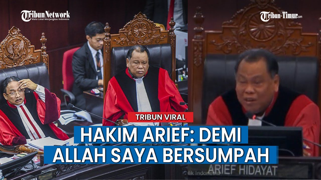 Dissenting Opinion, Hakim Arief Hidayat Ucap Sumpah Pertama Kali Dilantik