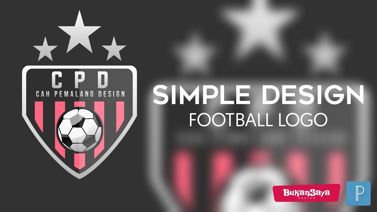 Pixellab Tutorial : Cara membuat desain logo sepakbola | Make simple design  football logo