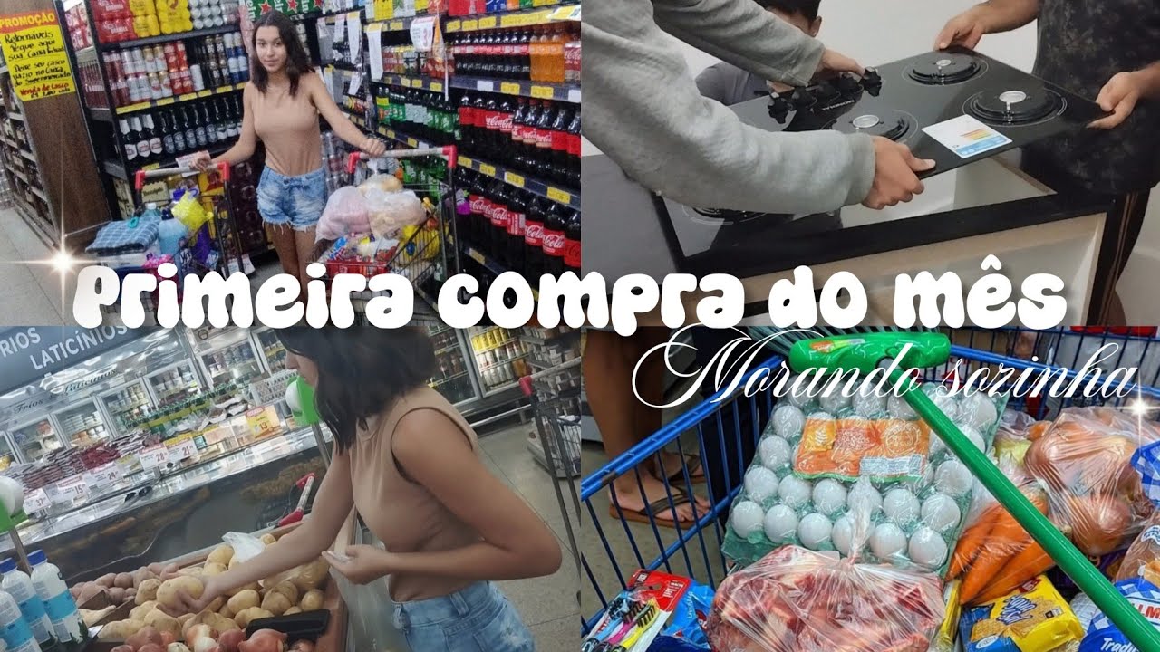Diário de mudança - fiz a compra do mês | montei o armário do Cooktop | guardei as compras