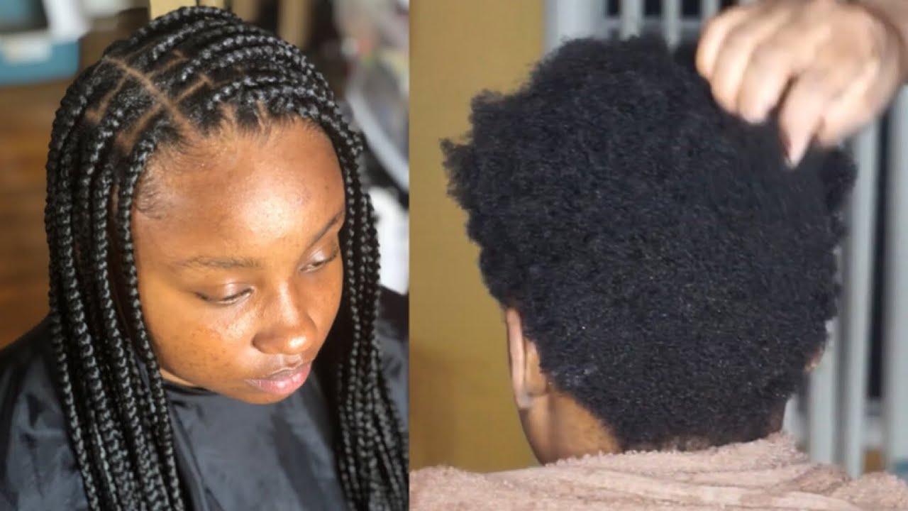 Knotless Box Braids on 4C