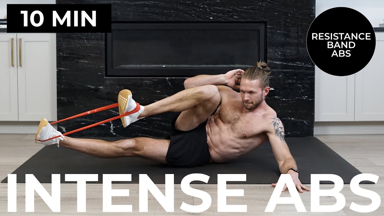 10 Min Resistance Band Ab Workout - NO REPEATS [Strong, Toned Abs!]