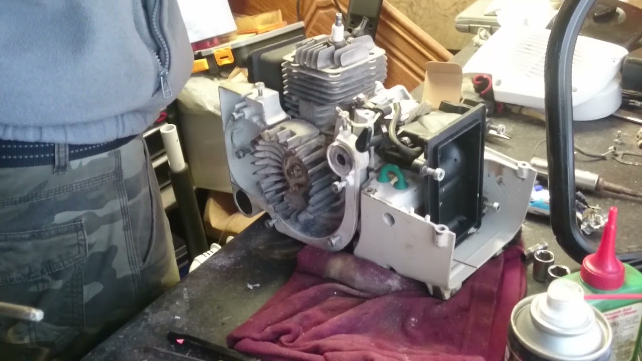 Stihl ts400, first start after rebuilt.