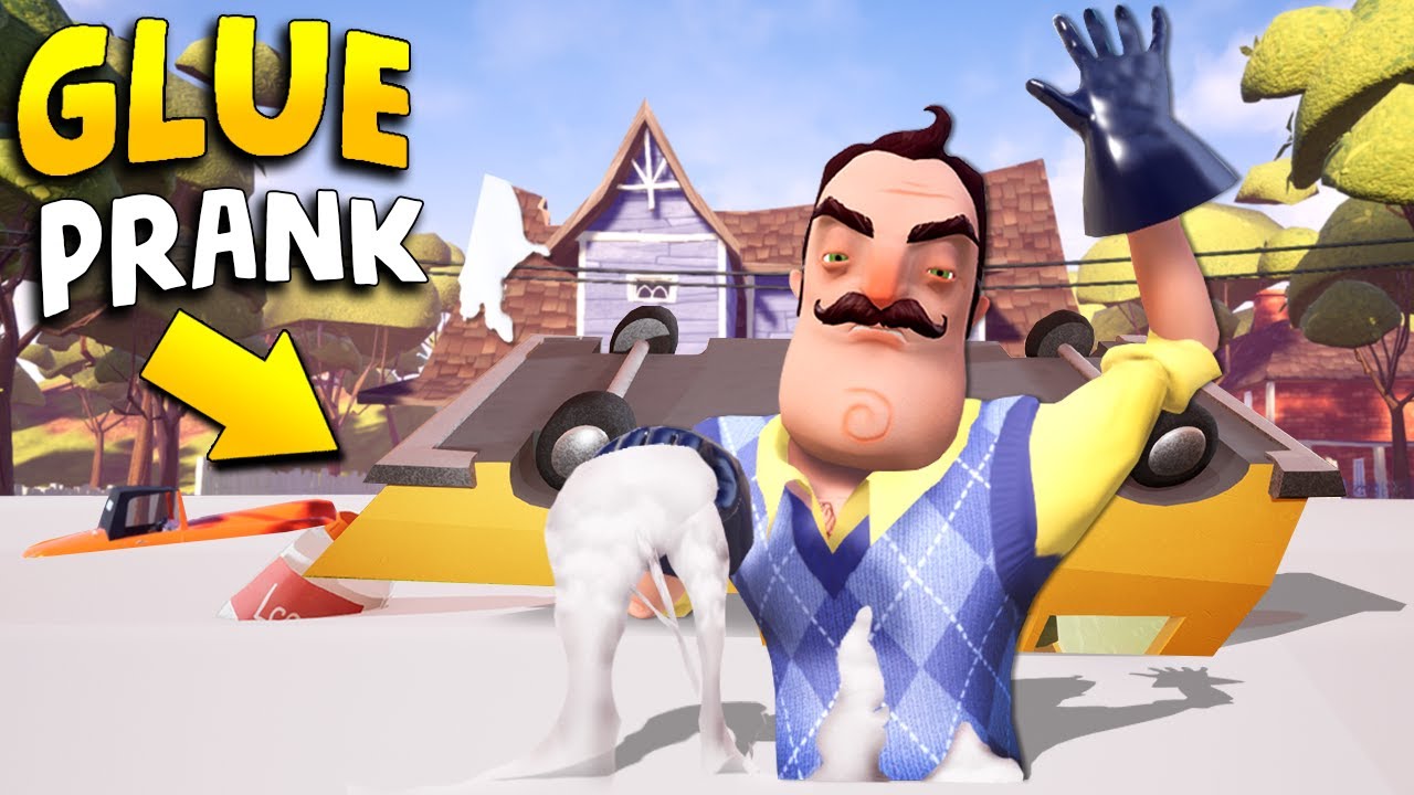 Filling The Neighbor’s House ENTIRELY WITH GLUE!!! | Hello Neighbor Gameplay (Mods)