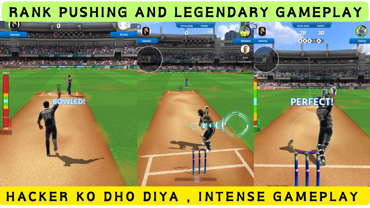 SUPER INTENSE GAMEPLAY WITH HACKER | RANK PUSH WITH LEGENDARY PLAYERS | CRICKET LEAGUE GAME