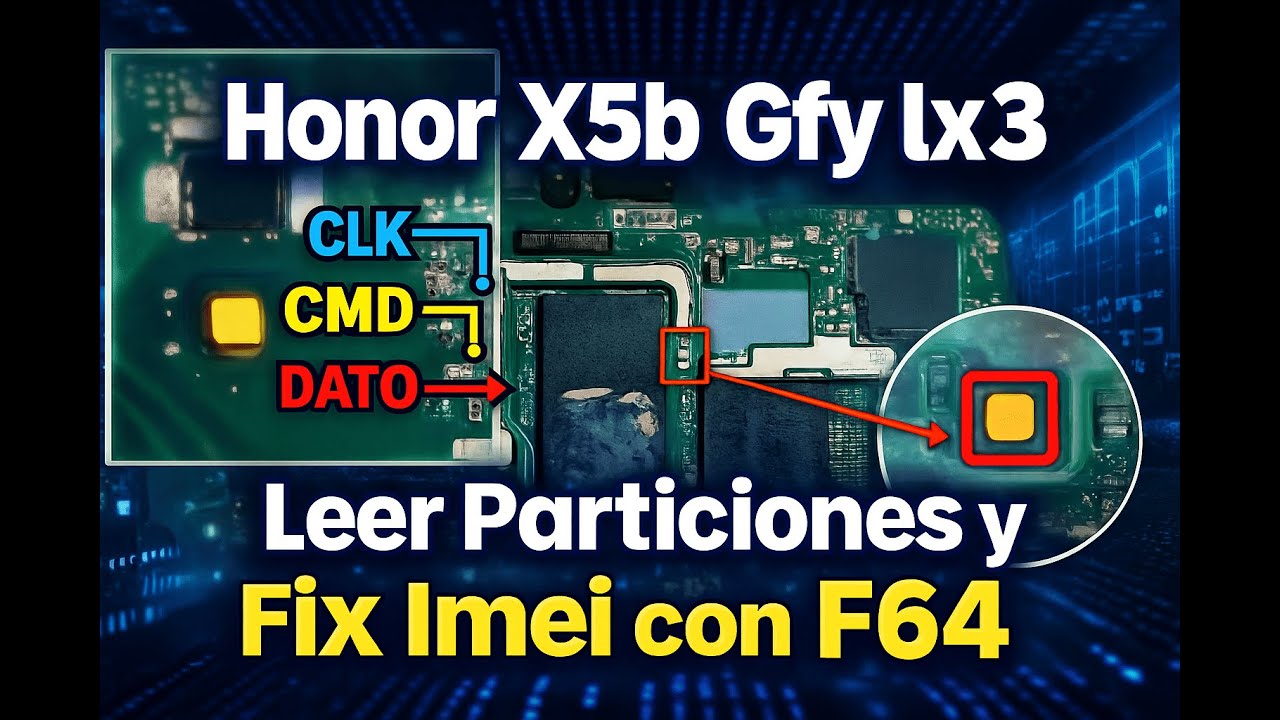 HONOR X5B GFY LX3 LEER BACKUP Y RECUPERAR IMEI DE FABRICA CON F64 SCORPION TOOL Y MDMFIX TOOL