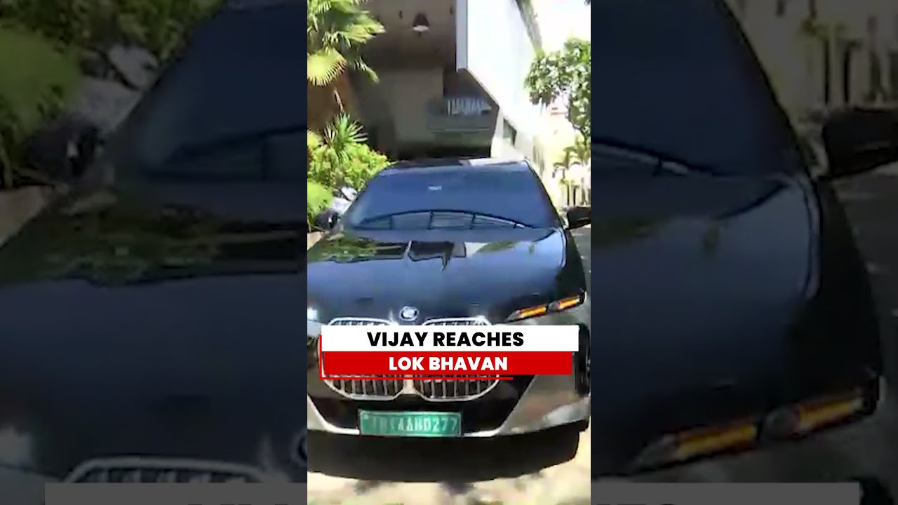 Breaking News: Vijay Reaches Lok Bhavan in Tamil Nadu #tamilnadu #vijay